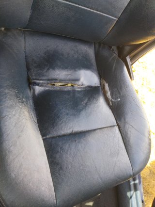 Asientos azules cuero BMW E34