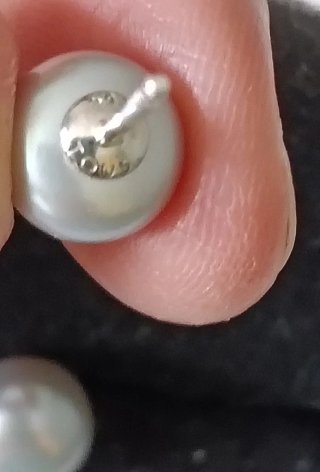 HOY PENDIENTES TOUS PLATA  PERLA GRIS ORIGINALES