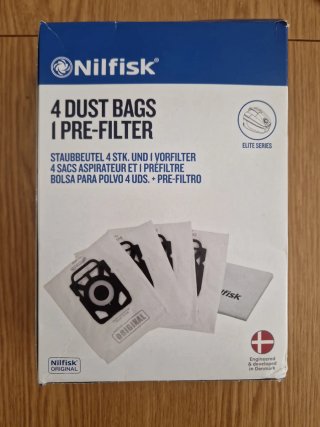 Nilfisk Elite Series Bolsas de Polvo y Pre-Filtro