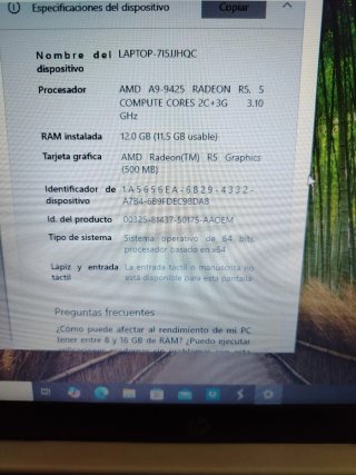 Portátil HP Plata