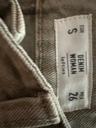 Falda larga vaquera cargo beige