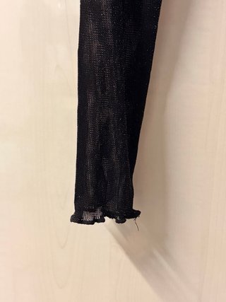 Camiseta rejilla brillante manga larga