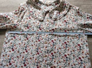 Blusa Springfield floral con cuello bebé  Talla 40