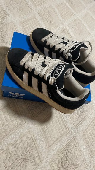 Zapatillas Adidas Campus Negras y Blancas