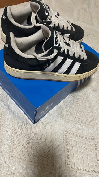 Zapatillas Adidas Campus Negras y Blancas