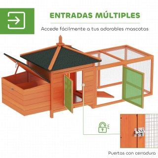 Gallinero Exterior Madera y Metal