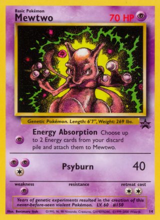 Carta Pokémon Mewtwo PROMO 70 HP