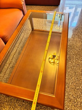 Mesa de centro madera y cristal