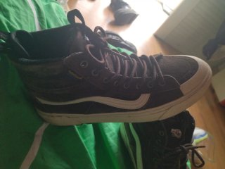 Tenis Vans Cafe y Blanco