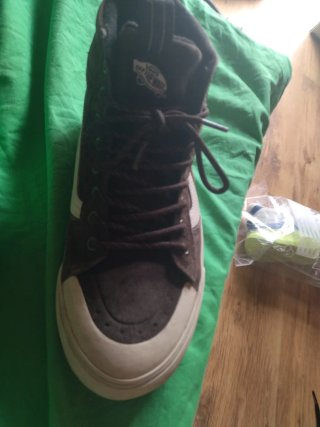 Tenis Vans Cafe y Blanco