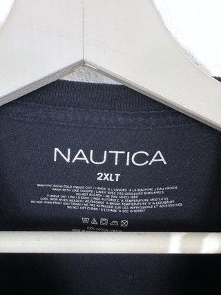 Camiseta Nautica Retro Gráfica Oversize Azul Y2K