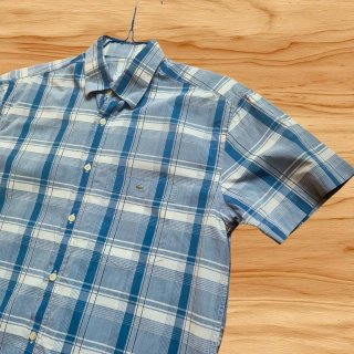 Camisa Lacoste Vintage Cuadros Azul Talla S/M (38)