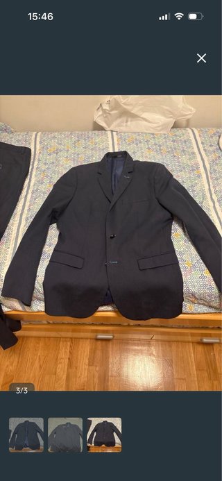 Traje de hombre azul