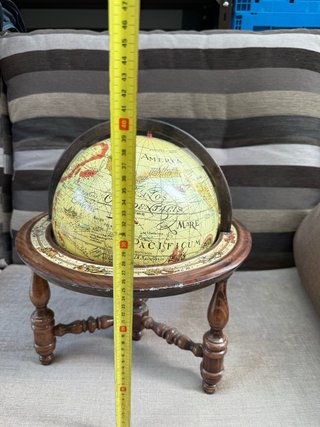 Globo Terráqueo Vintage Madera