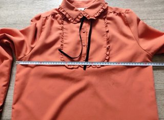 Blusa mujer cuello volante lazo
