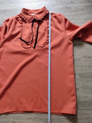 Blusa mujer cuello volante lazo