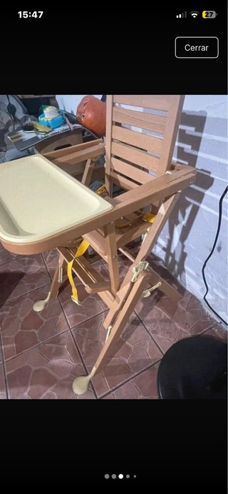 Trona de madera para bebé FOPAPEDRETTI plegable