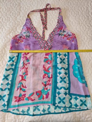 Top halter multicolor floral