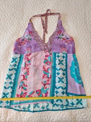 Top halter multicolor floral