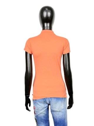 Tommy Hilfiger Polo Donna XXS Arancione Slim Fit