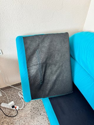 Sofá 2 plazas azul 200 cm