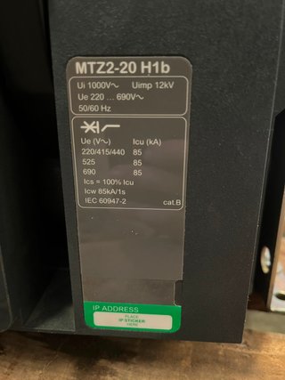 Schneider Electric Masterpact MTZ2 20H1b