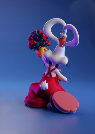 Figura Roger Rabbit con Flores