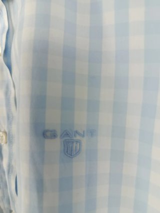 Camisa GANT cuadros azul y blanco Talla L