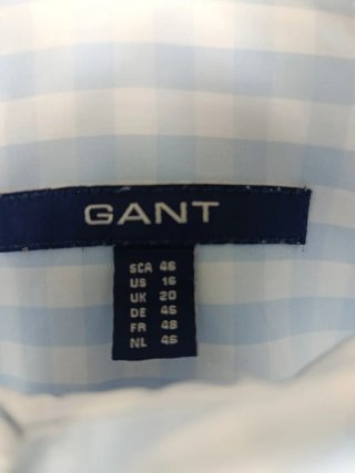 Camisa GANT cuadros azul y blanco Talla L