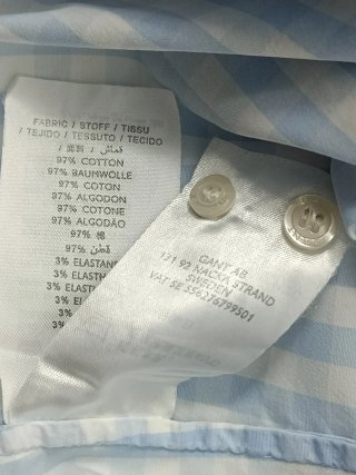Camisa GANT cuadros azul y blanco Talla L