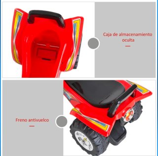 Quad correpasillo infantil con bocina música luces