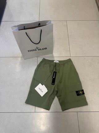 Stone Island Pantalones Cortos Verde Oliva