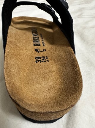 Sandalias Birkenstock Arizona Talla 38 Negras.25cm