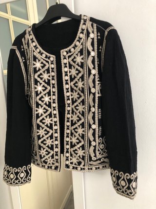 Chaqueta bordada M con espejos