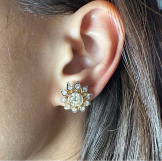 Pendientes Oro 18K Diamantes Naturales