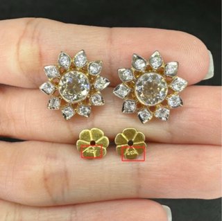 Pendientes Oro 18K Diamantes Naturales