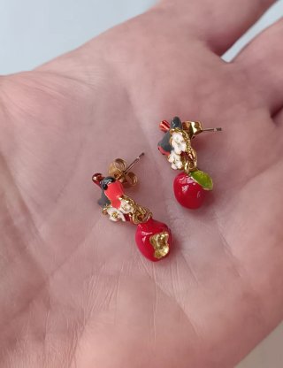Pendientes esmaltados. Les Néreides