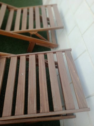 Tumbonas de madera para jardín