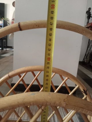 Portariviste Rattan Vtg Anni '50 in stile Pretzel