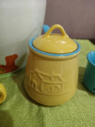 Set 4 pezzi ceramica colazione