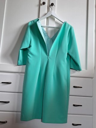 Vestido de verano verde azulado