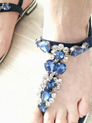 Sandali GIOIELLO PIETRE strass n. 38 MERAVIGLIOSI