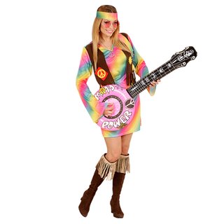 Costume Hippie Donna Taglia Unica Arcobaleno