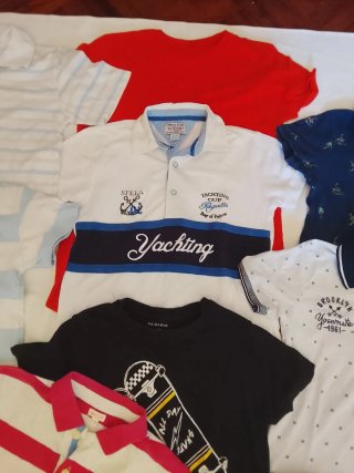 Lote Ropa Niños Camisetas Varias talla 6_8 años