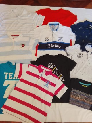 Lote Ropa Niños Camisetas Varias talla 6_8 años
