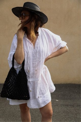 Sombrero Canotier Paja Negro
