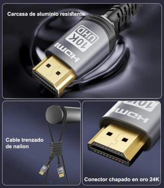 Cavo HDMI ad alta velocità 8K 10K UHD 1m