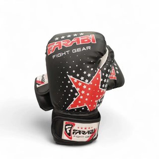 GUANTES DE BOXEO FARABI FIGHT GEAR NEGROS 6 OZ