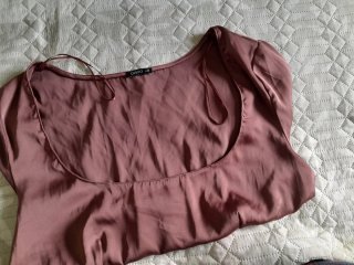 Body rosa manga larga