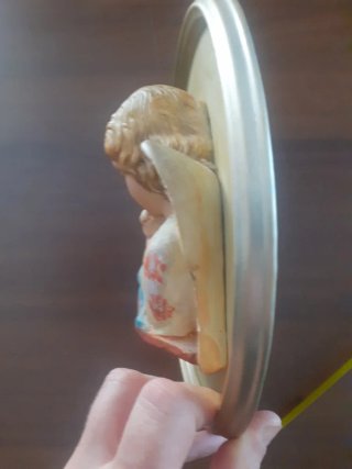 Quadretto religioso angelo e bambino